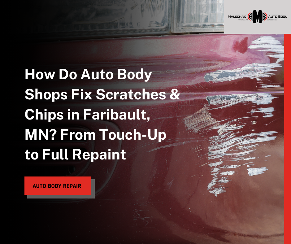 How Do Auto Body Shops Fix Scratches & Chips in Faribault, MN From Touch-Up to Full Repaint